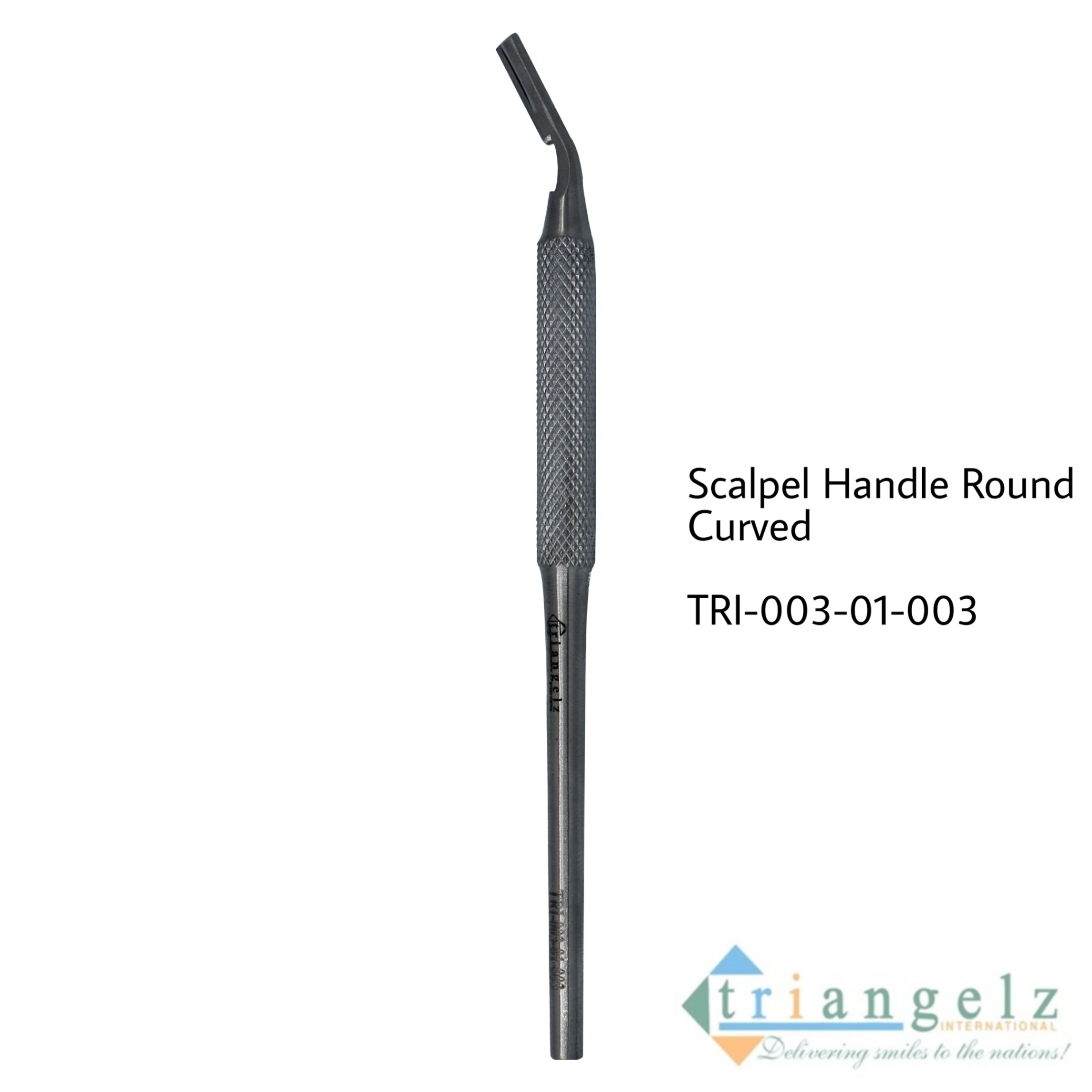TRI-003-01-003 Scalpel Handle Round Curved