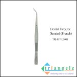 TRI-017-12-001 Dental Tweezer Serated ( French )