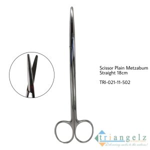 TRI-021-11-502 Scissor Plain Metzabum Stright 18cm