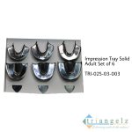 TRI-025-03-003 Impression Tray Solid Adult Set of 6