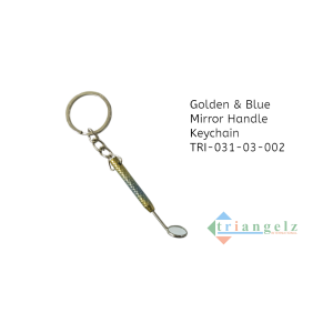 Golden & Blue Mirror Handle Keychain TRI-031-03-002-Photoroom